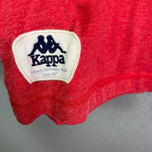 Kappa T Shirt Mens XXL Red Graphic Spellout Short Sleeve Crewneck Patch - Picture 3 of 8